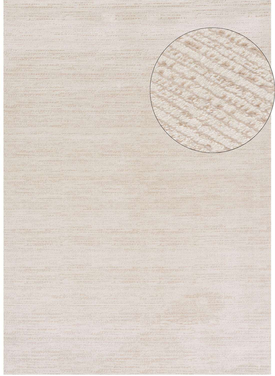 Elegant Striped Rug in a light neutral shade, perfect for modern home decor.