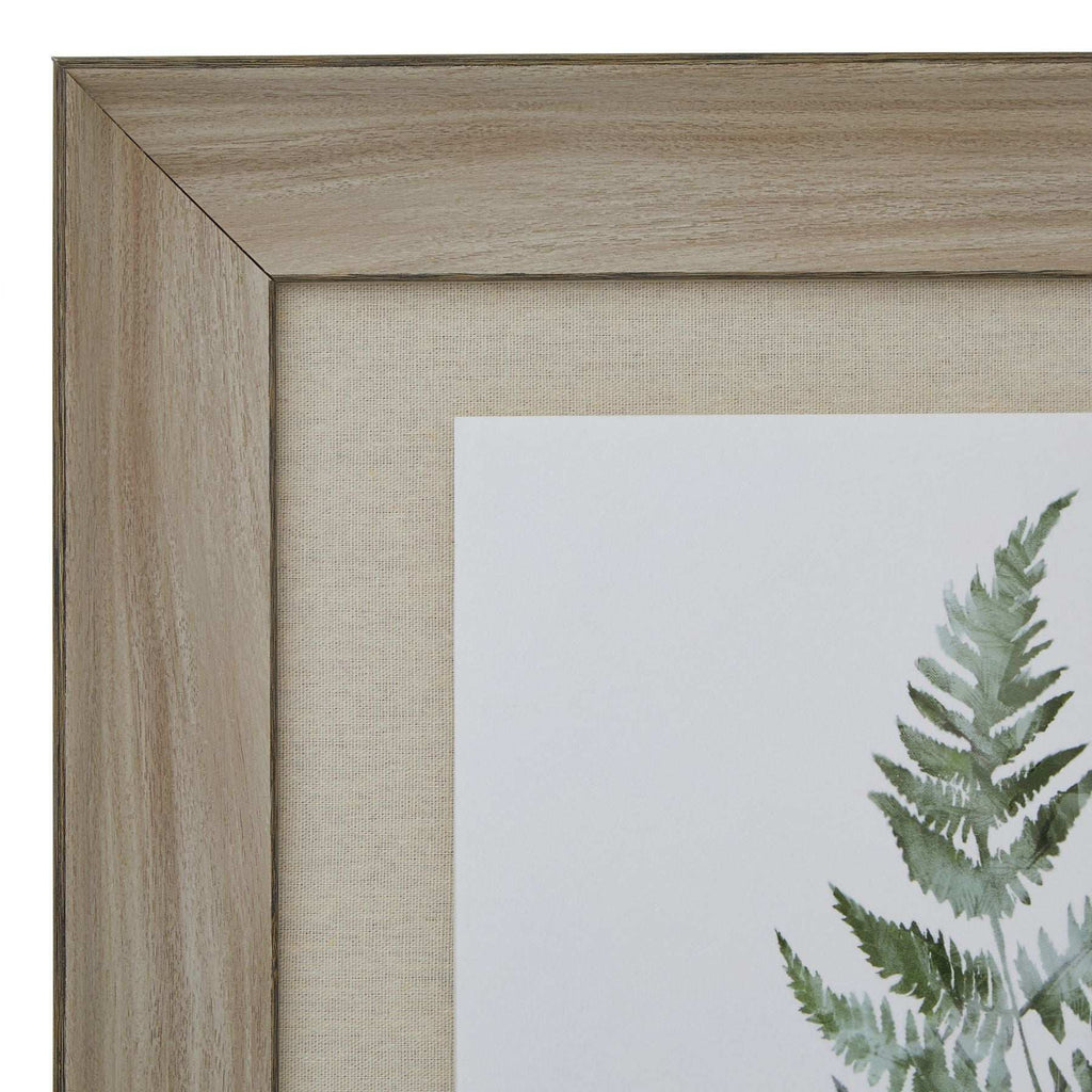 Watercolour Bracken Fern In Washed Wood Frame Shades 4 Seasons