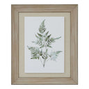 Watercolour Bracken Fern In Washed Wood Frame BROWN WOOD Shades 4 Seasons