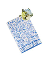 Casa by Josephine Jenno Cotton Tablecloth with Floral Blue Pattern, Perfect for Elegant Dining Experiences