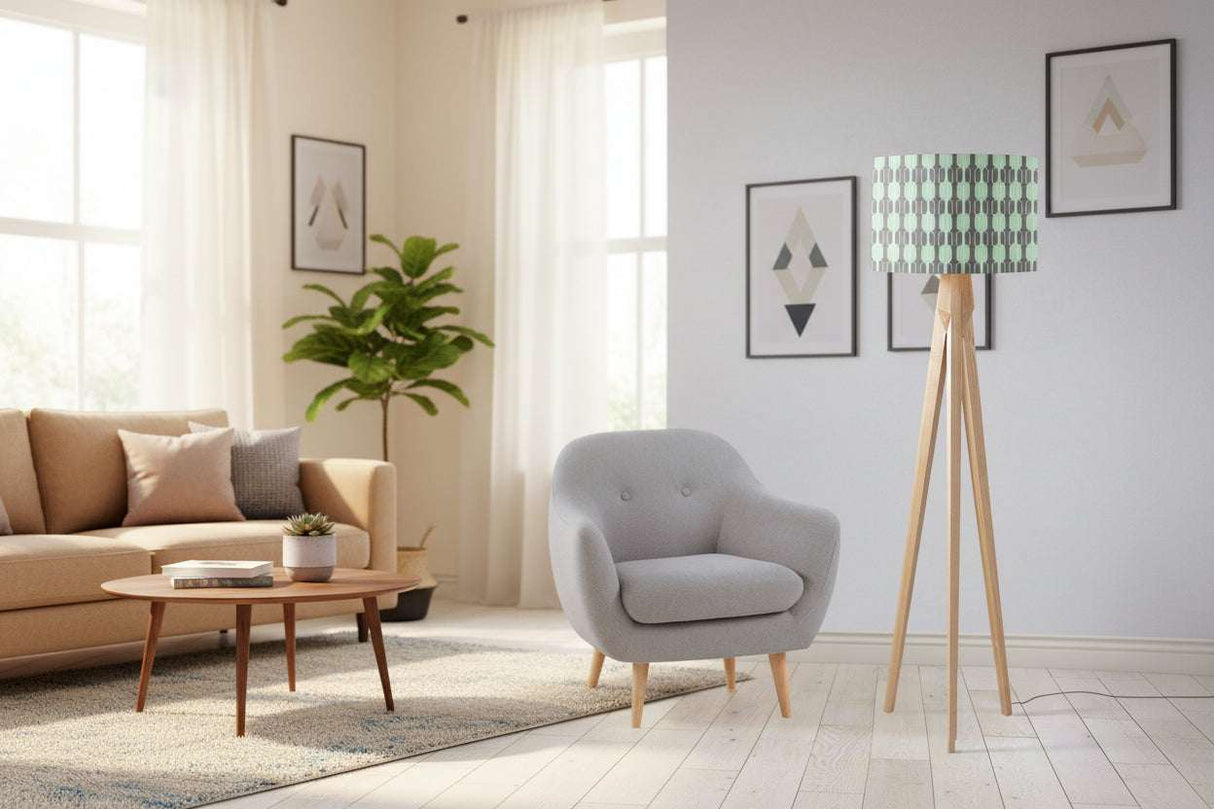 Shadow Bright stylish lampshade with geometric pattern for modern living room decor