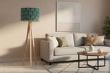 Stylish Shadow Bright lampshade on a tripod floor lamp, ideal for modern living room decor