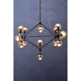Abira Matte Black 15 Arm Pendant Light Orsina