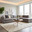 Alvaro Round Coffee Table With Rose Gold Legs And Black Glass Top Orsina