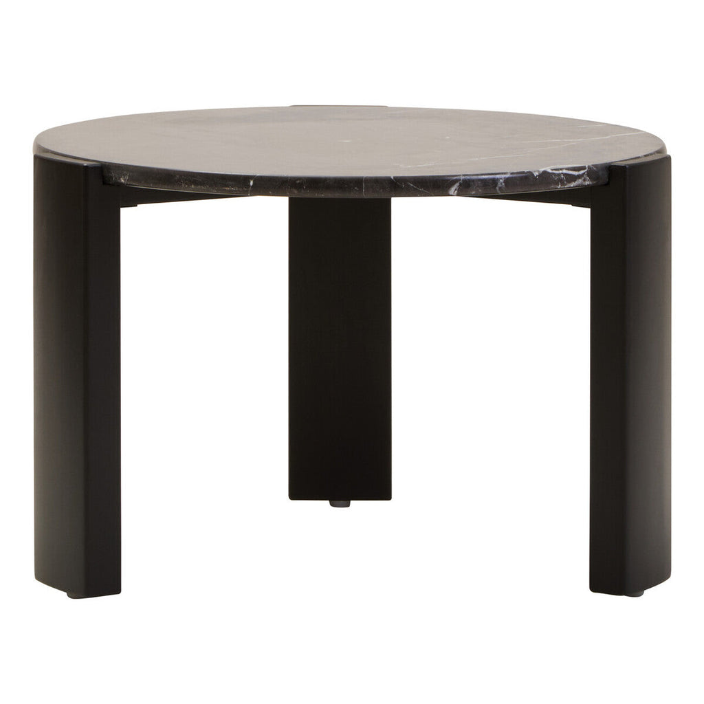 Palermo Round Black Marble Top Small Coffee Table Orsina