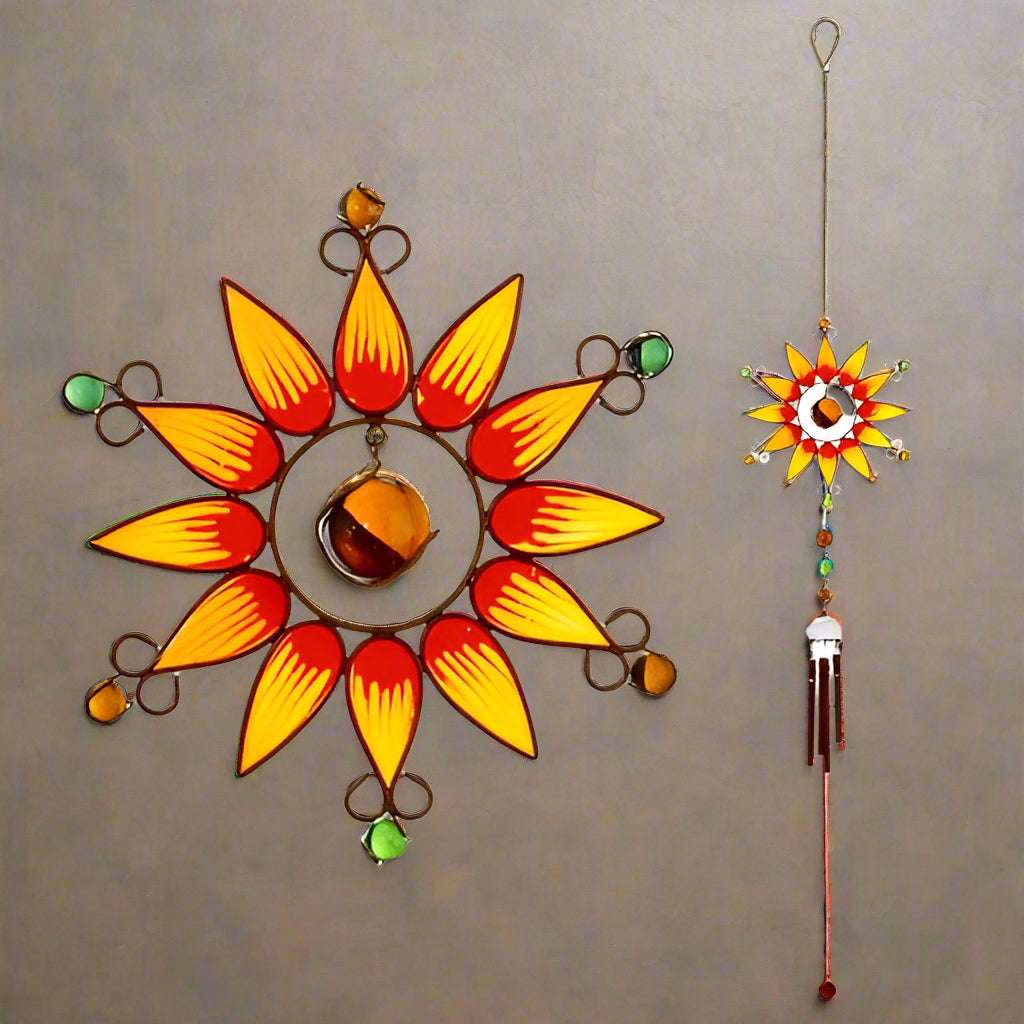 Sunflower Windchime Stylish Outdoor & Indoor Decor N/A