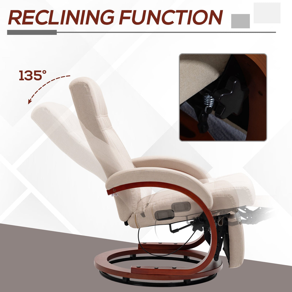 Wise Galleria Swivel Chair with 135-degree reclining function for ultimate comfort