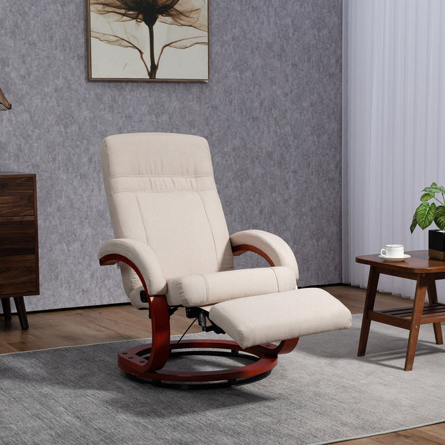 Comfortable Wise Galleria Swivel Chair with reclining feature and elegant wooden base in a modern living room