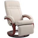 Comfortable Wise Galleria Swivel Chair with wooden frame and reclining feature in beige fabric