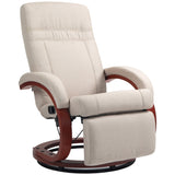 Comfortable Wise Galleria Swivel Chair with wooden frame and reclining feature in beige fabric
