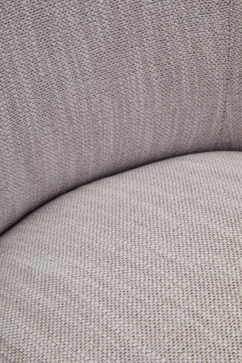 Bordo Textured Grey Curved Swivel Chair Orsina