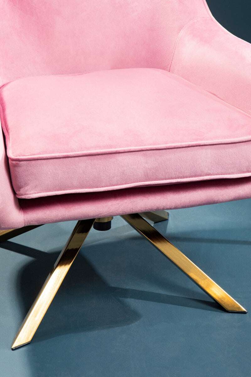 Orsina Stylish Pink Avery Swivel Chair Orsina