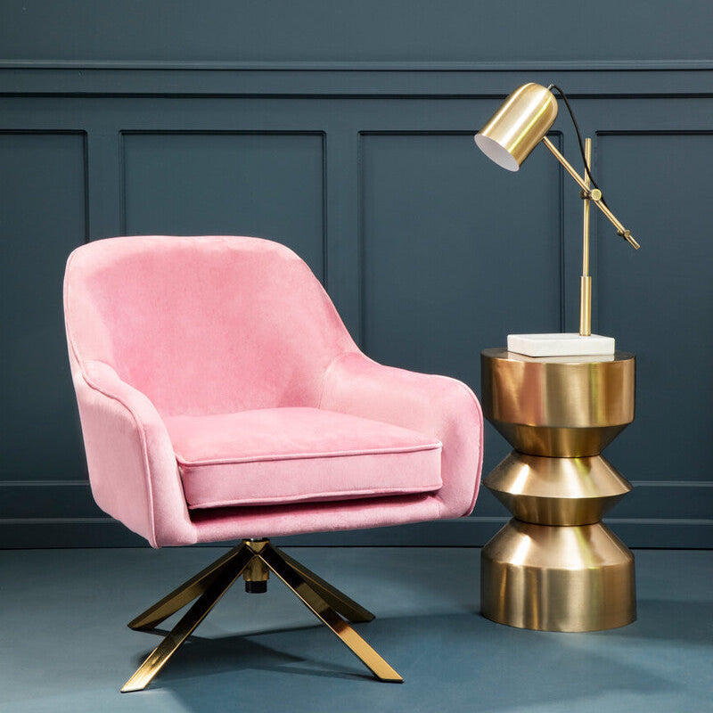 Orsina Stylish Pink Avery Swivel Chair Orsina