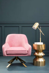 Orsina Stylish Pink Avery Swivel Chair Orsina