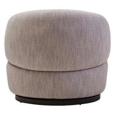 Bordo Textured Grey Curved Swivel Chair Orsina