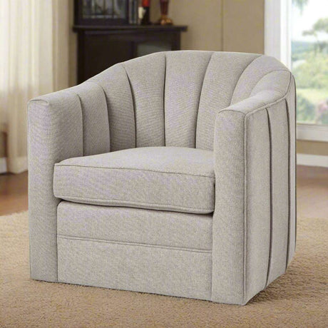 Shades 4 Seasons Modern Swivel Chair in Grey Fabric WOOD Shades 4 Seasons