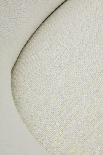 Bordo Textured Cream Curved Swivel Chair Orsina