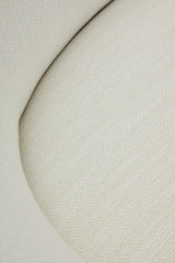 Bordo Textured Cream Curved Swivel Chair Orsina