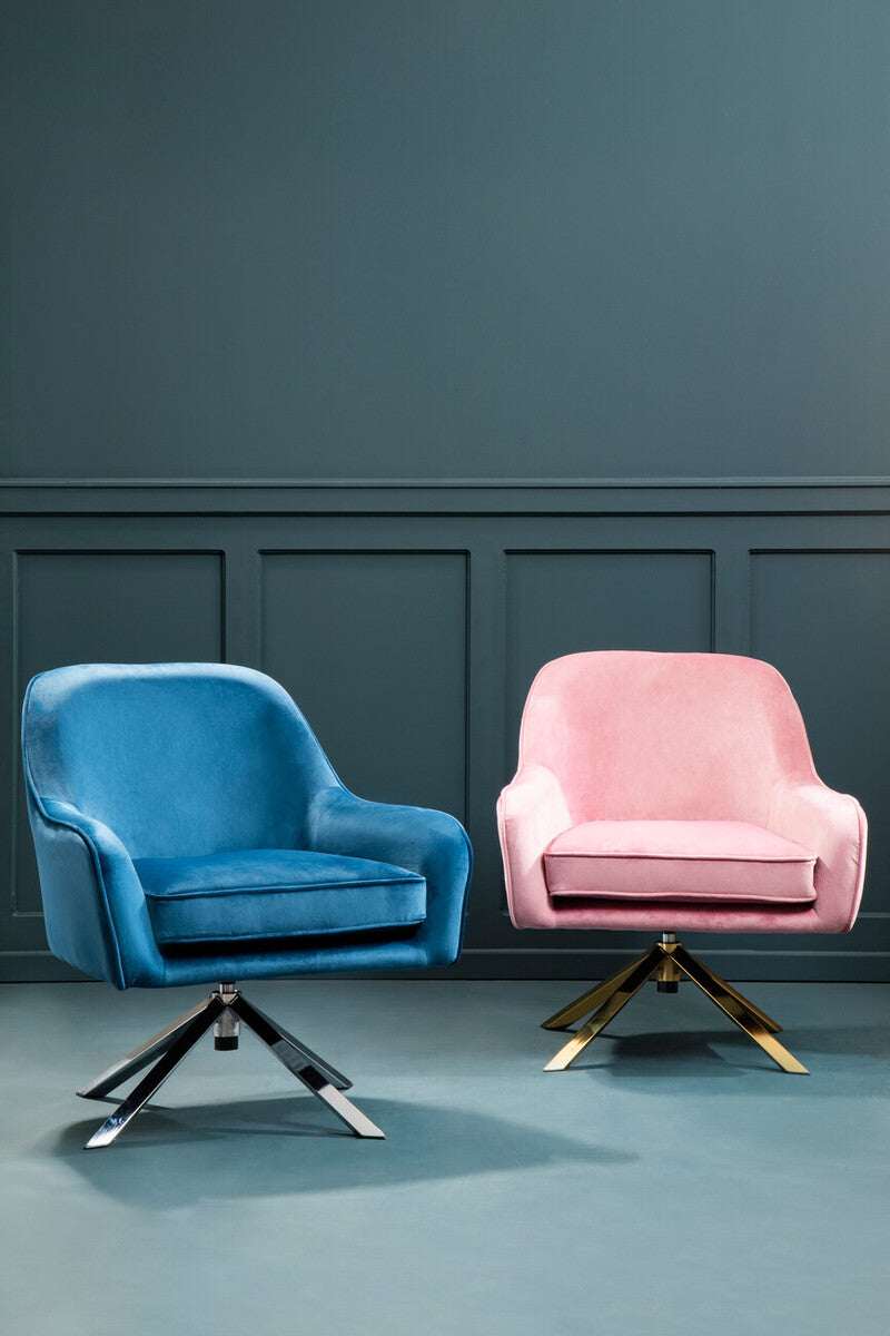 Orsina Stylish Pink Avery Swivel Chair Orsina