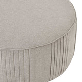 Lily Swivel Ottoman In Oatmeal Twill Shades 4 Seasons