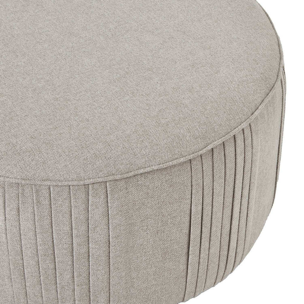Lily Swivel Ottoman In Oatmeal Twill Shades 4 Seasons