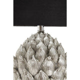 Orsina Table Lamp with a unique pineapple design and a sleek black shade