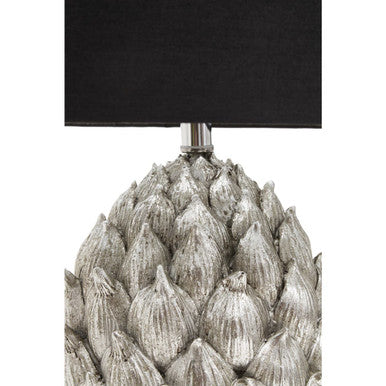 Orsina Table Lamp with a unique pineapple design and a sleek black shade