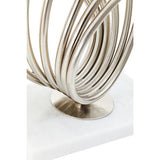 Orsina Table Lamp with a Unique Metal Ring Design and Sturdy Marble Base