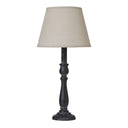 Ravenna Column Table Lamp With Linen Shade GREY WOOD Shades 4 Seasons