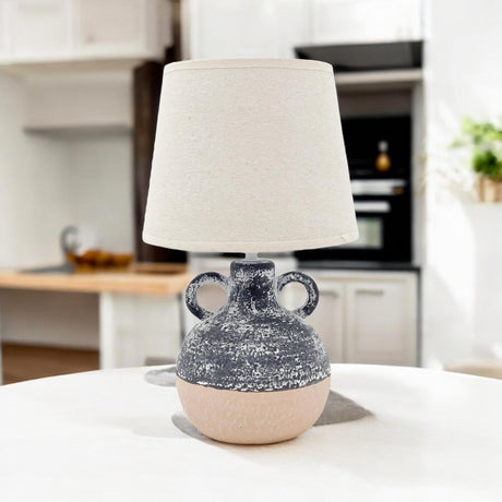 MSL Table Lamp with a ceramic base and fabric shade, perfect for modern home decor