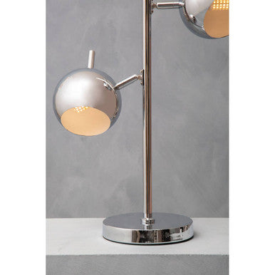 Orsina Modern Chrome Table Lamp with Adjustable Shades for Stylish Lighting