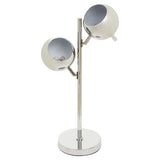 Orsina Modern Table Lamp with Dual Spherical Shades and Chrome Finish for Stylish Lighting