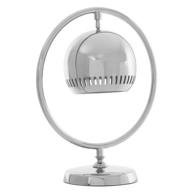 Orsina Table Lamp with Chrome Finish and Contemporary Circular Design for Modern Interiors