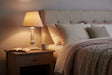 Capsa Column Table Lamp With Linen Shade GREY WOOD Shades 4 Seasons