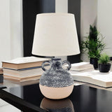 Stylish MSL Table Lamp with a unique ceramic base and a fabric shade for modern home decor