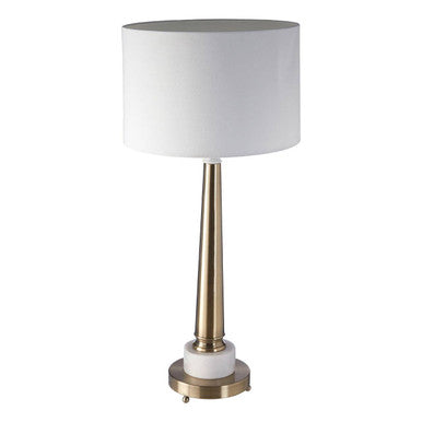 Elegant Orsina Table Lamp with a gold base and white shade for stylish home decor