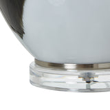 Grey Glass Table Lamp With Linen Shade Shades 4 Seasons