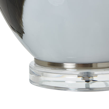 Grey Glass Table Lamp With Linen Shade Shades 4 Seasons