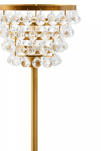 Orsina table lamp with a gold finish and sparkling crystal embellishments for elegant lighting