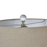 Grey Glass Table Lamp With Linen Shade Shades 4 Seasons