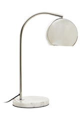 Orsina Table Lamp with a sleek chrome finish and marble base for modern interiors