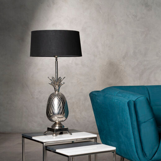 Stylish Orsina Table Lamp with a pineapple design and black shade for modern decor