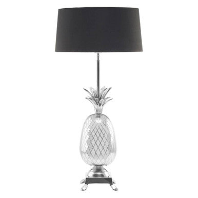 Orsina Table Lamp with a pineapple base and a stylish black lampshade for elegant decor