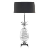 Orsina Table Lamp with a pineapple base and a stylish black lampshade for elegant decor