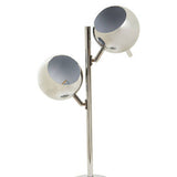 Modern Orsina Table Lamp with Dual Spherical Shades and Sleek Metal Base