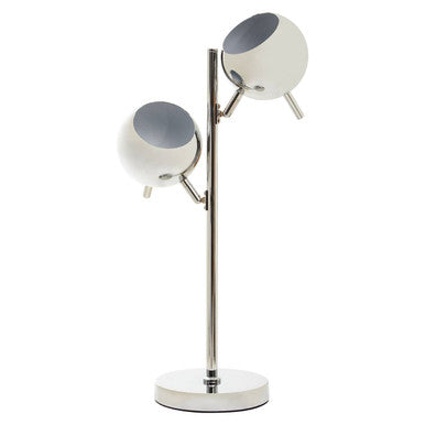 Orsina Modern Table Lamp with Dual Spheres and Sleek Chrome Finish for Contemporary Decor