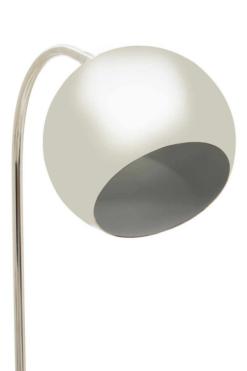 Orsina Table Lamp with a sleek silver design and a curved shade for stylish illumination