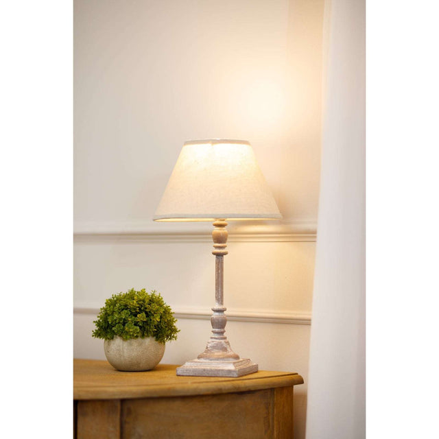 Antia Stem Table Lamp With Linen Shade Shades 4 Seasons