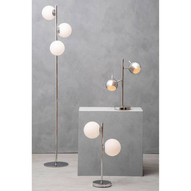 Orsina stylish table lamp with a modern design and spherical shades for elegant lighting