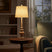 Elegant table lamp on a side table, perfect for creating a warm ambiance in any living space